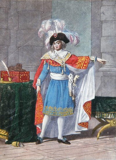 Uno dei cinque membri del Direttorio esecutivo del periodo del Direttorio (1795-99) in costume formale da Jean Francois (after) Garneray