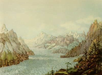La Mer de Glace o Glacier des Bois, 1787, 1946 da Jean Francois Albanis de Beaumont