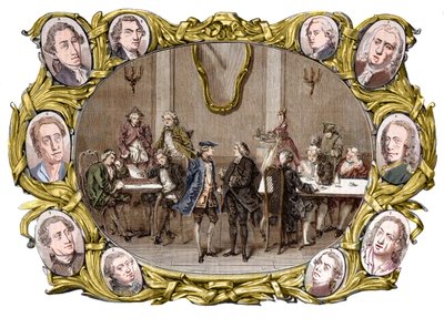 Il caffè Procope nel XVIII secolo da Jean Francois Badoureau