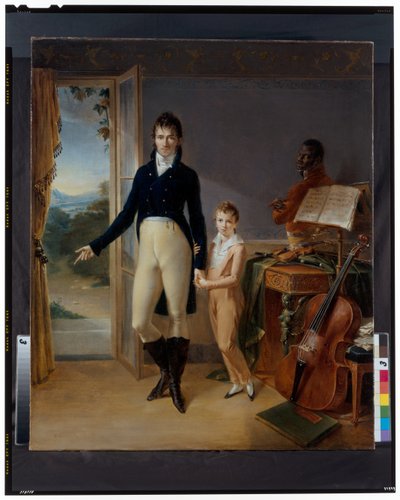 Ritratto di Frédéric Donnadieu e suo figlio Frédéric da Jean Francois Bosio