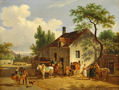 Veduta di un villaggio, 1839 da Jean Francois Demay
