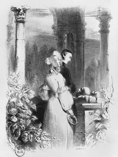Visita alla tomba di Eloisa e Abelardo, illustrazione da 