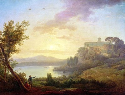Paesaggio italiano, tramonto da Jean Francois Hue