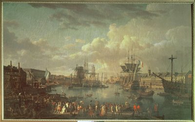 Veduta del Porto di Brest da Jean Francois Hue