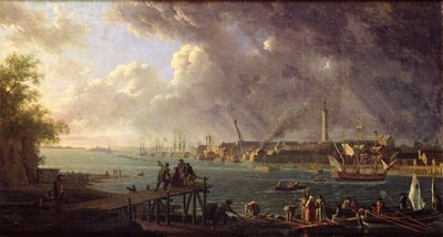 Veduta del porto di Lorient da Jean Francois Hue