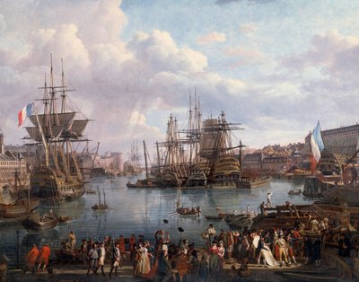 Veduta del porto di Brest nel XVIII secolo (dettaglio) da Jean Francois Hue