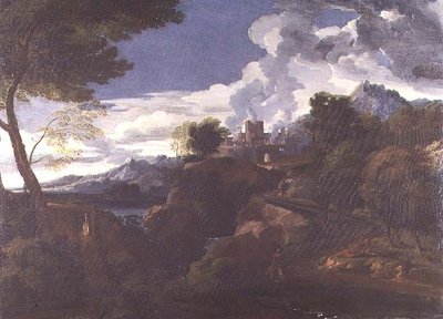 Paesaggio con città in fiamme da Jean Francois I Millet