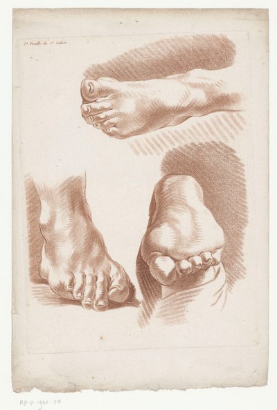 Tre piedi in diverse posizioni da Jean Francois Janinet