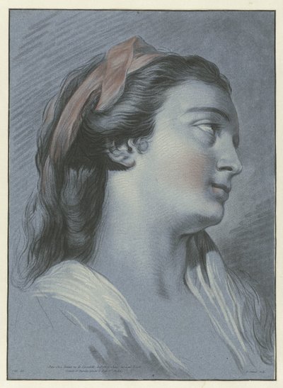 Testa di una giovane donna da Jean Francois Janinet
