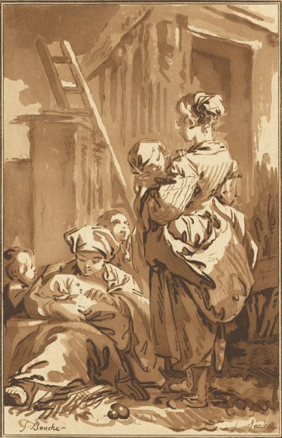 Le nutrici, 1780 da Jean Francois Janinet
