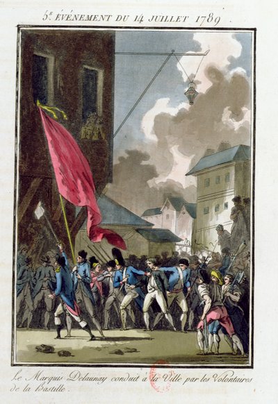 Marchese Bernard Rene Jordan de Launay (1740-89) Governatore della Bastiglia condotto all