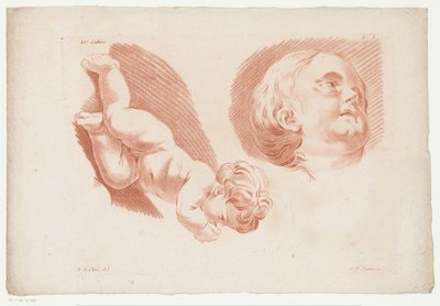Bambino piccolo e testa di un bambino da Jean Francois Janinet
