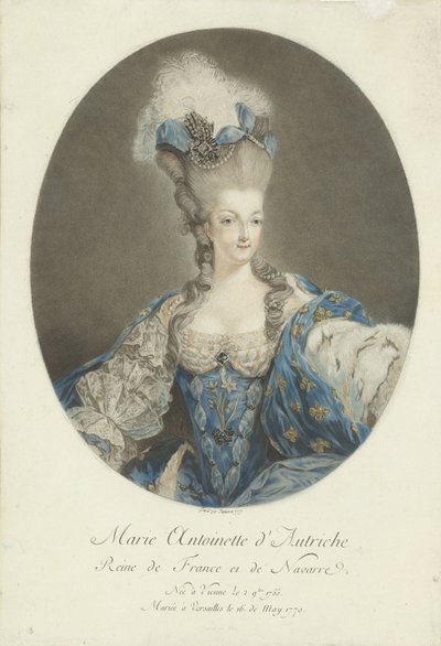 Ritratto di Maria Antonietta da Jean Francois Janinet