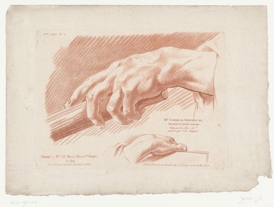 Pagina del titolo con due mani da Jean Francois Janinet