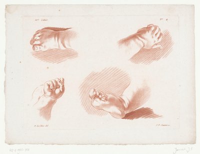 Due mani e piedi di bambini da Jean Francois Janinet