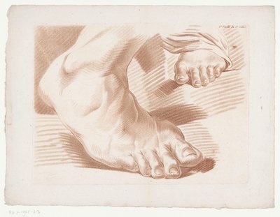 Due piedi (Composities met delen van het menselijke lichaam, Cinquième Cahier de Principes de Dessein) da Jean Francois Janinet