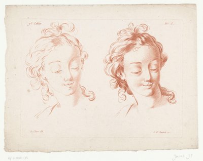 Due teste di donne da Jean Francois Janinet