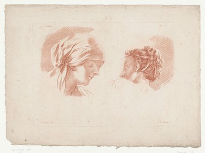 Due teste di donne da Jean Francois Janinet