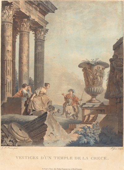 Vestigia di un tempio della Grecia da Jean Francois Janinet