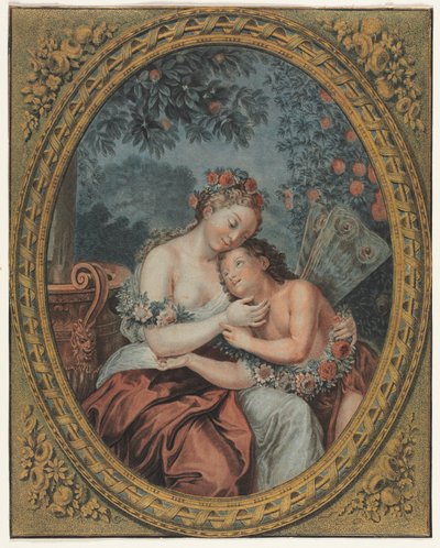 Zephyre e Flore, c. 1776 da Jean Francois Janinet