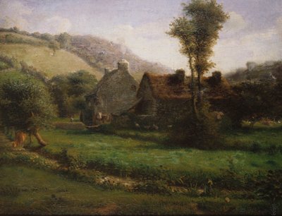 Cottage in un paesaggio, c.1871 da Jean Francois Millet