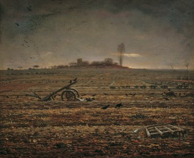 La pianura di Chailly con aratro e erpice da Jean Francois Millet