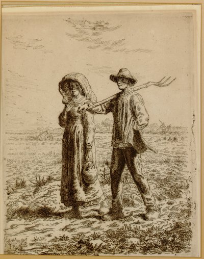 Andando al lavoro, 1863 da Jean Francois Millet