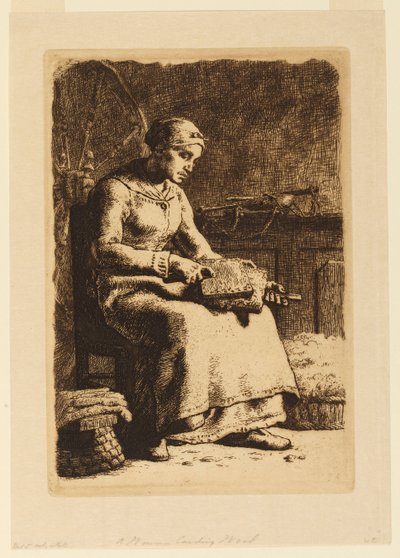 La cardatrice da Jean Francois Millet