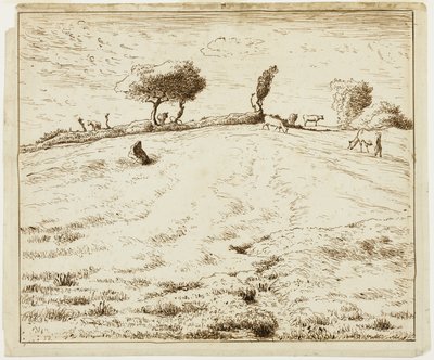 Paesaggio - Collina a Gruchy, Normandia da Jean Francois Millet