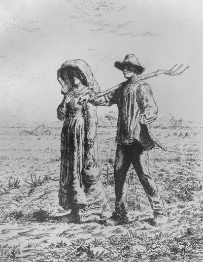 Le Départ Pour Le Travail, 1863 da Jean Francois Millet