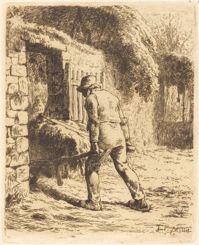 Uomo con carriola da Jean Francois Millet
