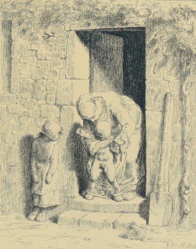 Cura materna, 1862 da Jean Francois Millet