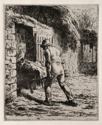 Contadino che torna dal mucchio di letame, 1855-1856 da Jean Francois Millet