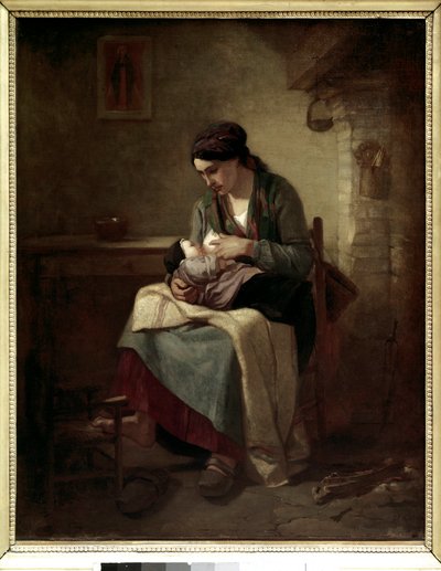 Contadina che allatta da Jean Francois Millet
