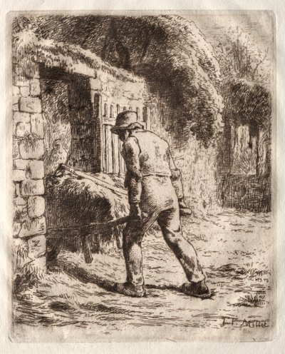 Contadino con una Carriola da Jean Francois Millet