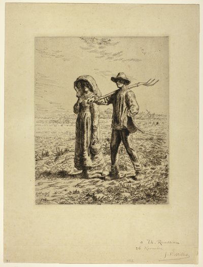Contadini al lavoro da Jean Francois Millet