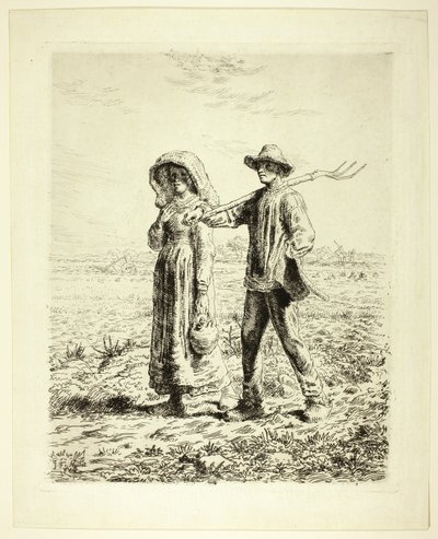 Contadini al lavoro da Jean Francois Millet
