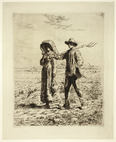 Contadini che Vanno al Lavoro da Jean Francois Millet