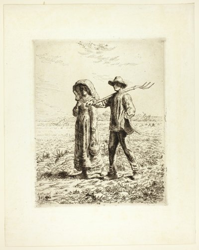 Contadini che vanno al lavoro da Jean Francois Millet