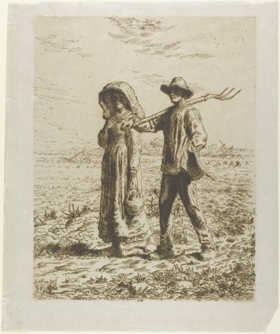 Contadini che Vanno al Lavoro da Jean Francois Millet