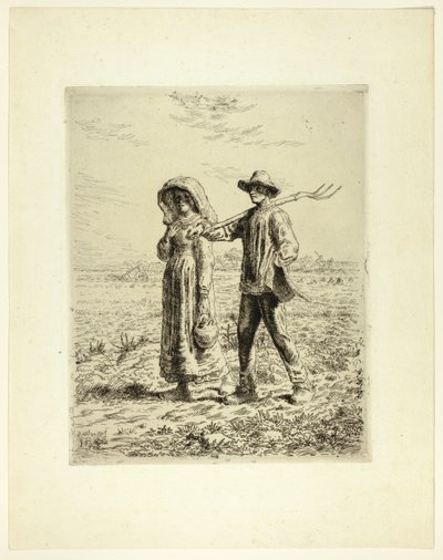 Contadini al lavoro da Jean Francois Millet