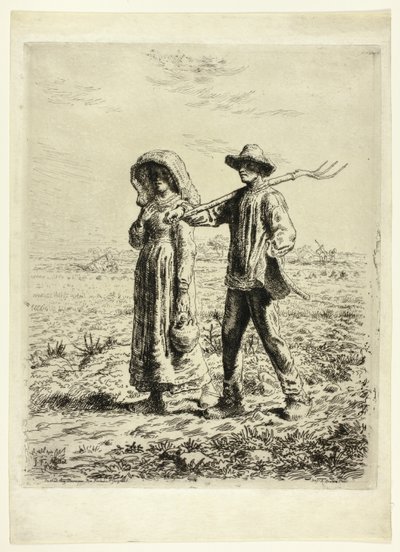 Contadini al lavoro da Jean Francois Millet