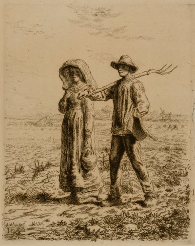 Contadini al lavoro da Jean Francois Millet