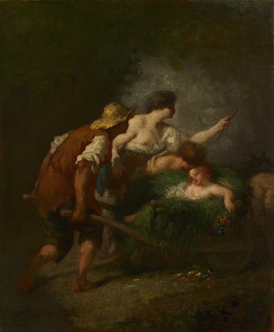Ritorno dai campi, c.1846-1847 da Jean Francois Millet