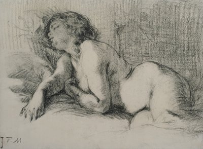 Studio di un nudo femminile reclinato da Jean Francois Millet