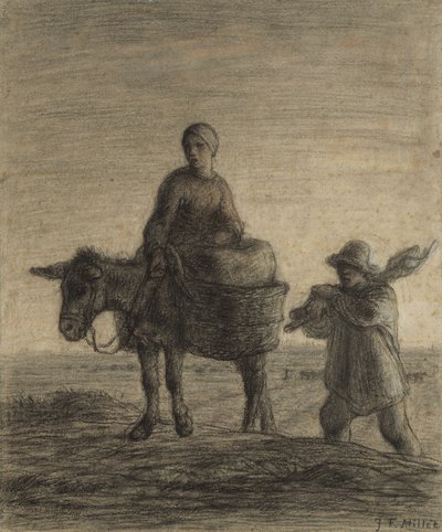 La partenza per il lavoro, 1857 da Jean Francois Millet