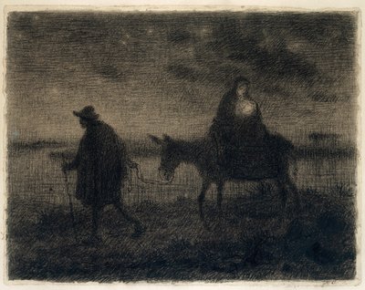 La fuga in Egitto da Jean Francois Millet