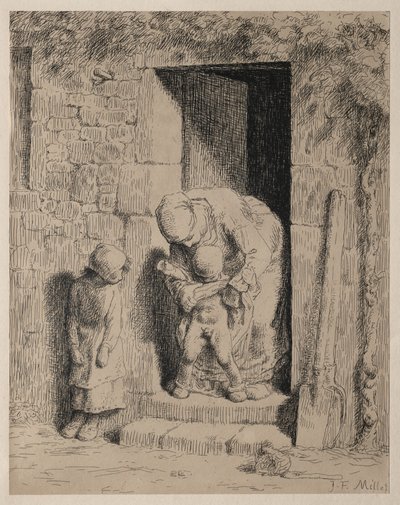 La precauzione materna da Jean Francois Millet