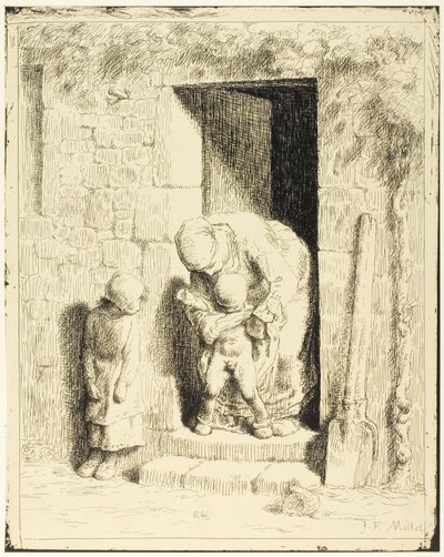 La precauzione materna da Jean Francois Millet