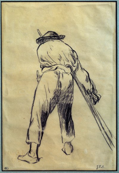 Il mietitore Disegno preparatorio di Jean François Millet XIX secolo Parigi, Museo del Louvre da Jean Francois Millet